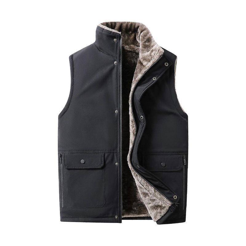 Men’s Down Cotton Vest for Autumn and Winter, Warm Lightweight Sleeveless Jacket, Available in Multiple Sizes and Colors