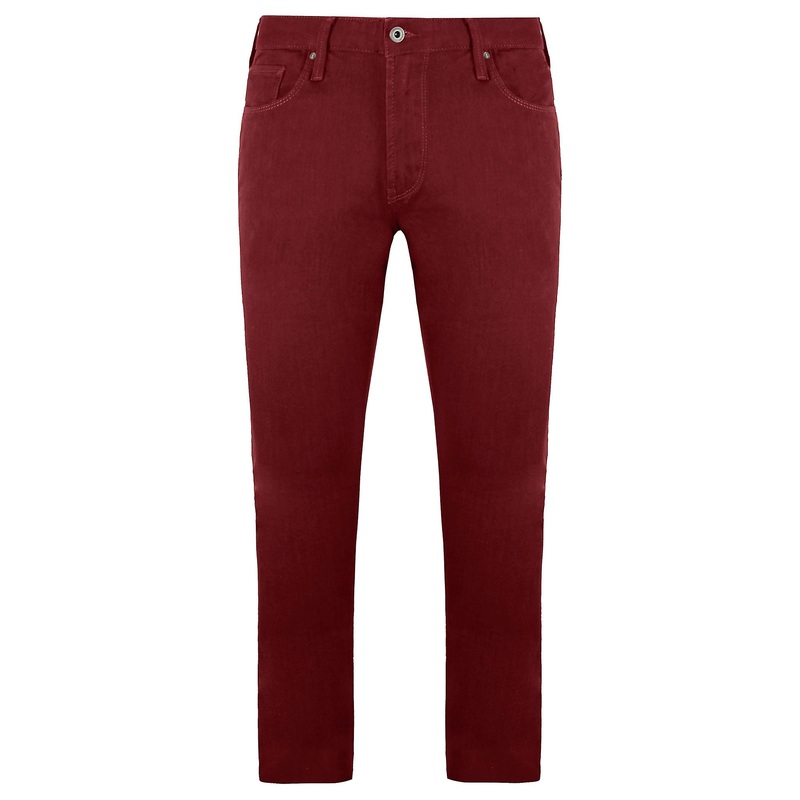 Emporio Armani J06 Slim Fit Low Waist Red Wine Mens Trousers 6Z1J06 1D2CZ 0391