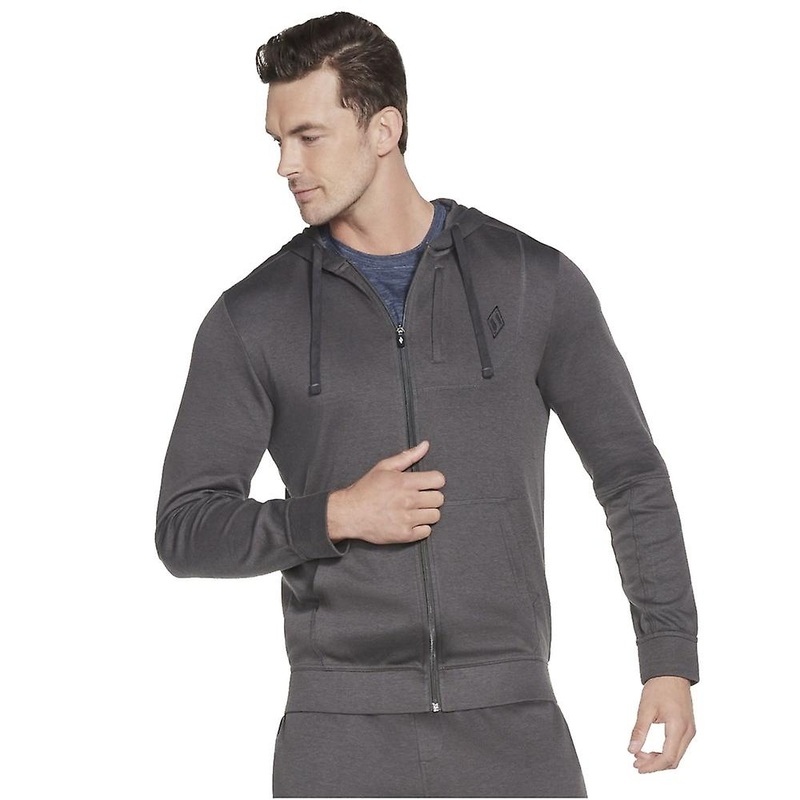 Skechers GO Knite Pique Full Zip Hoodie M3JA154CHAR universal all year men