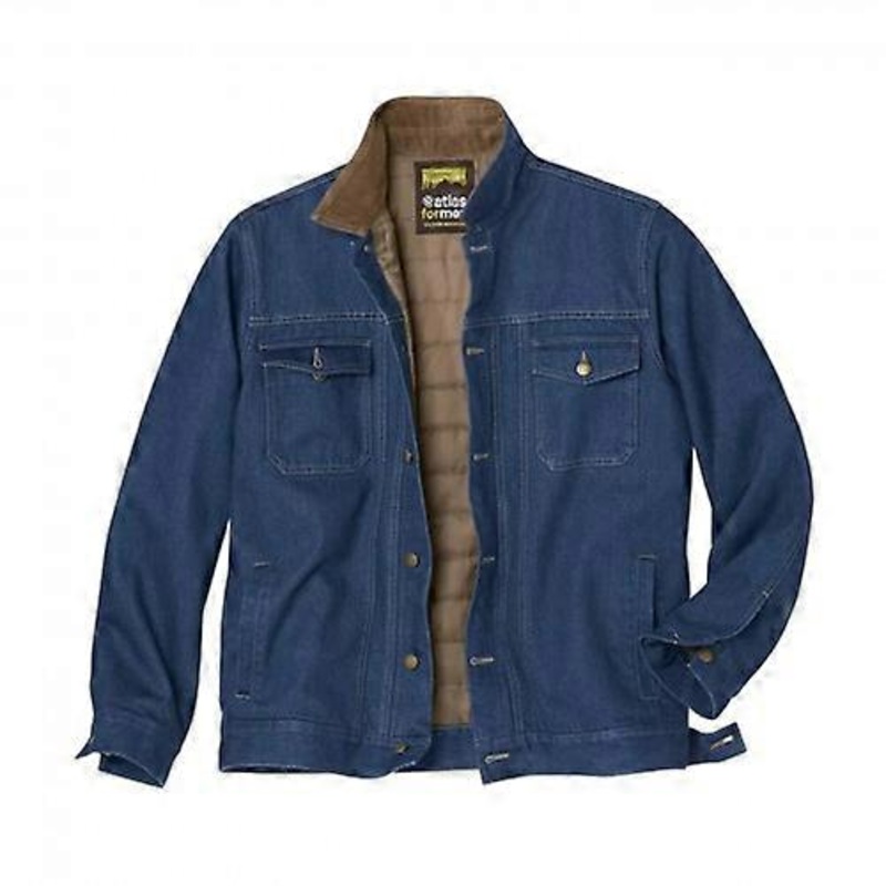 Atlas For Men Mens Quilted Denim Jacket