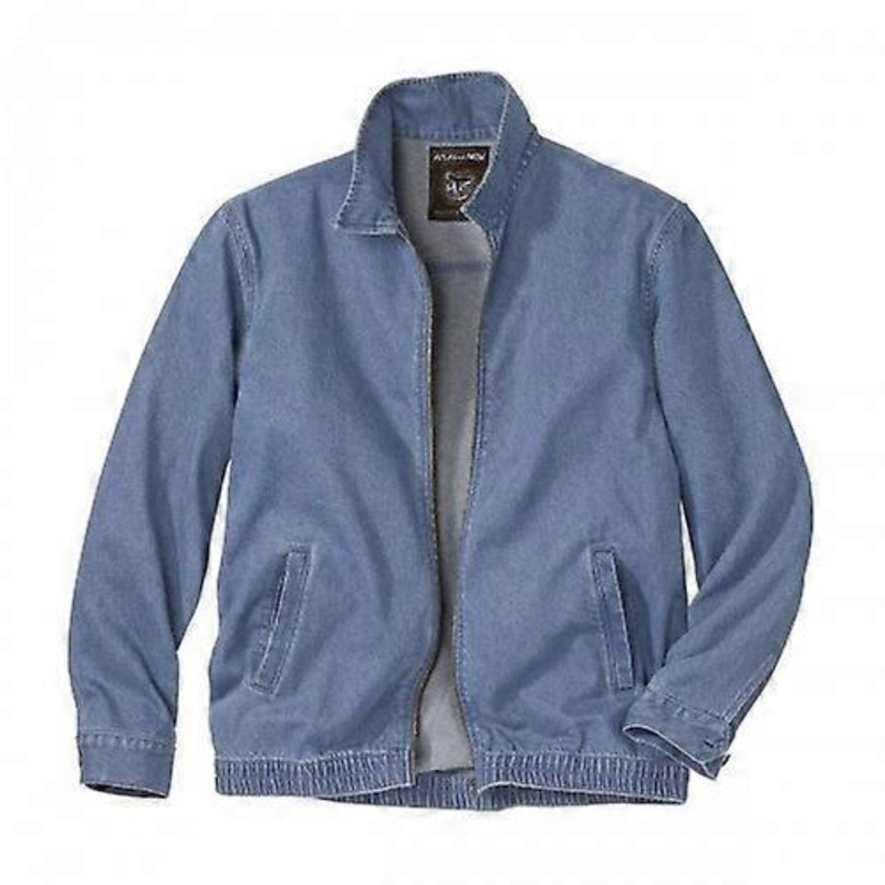 Atlas For Men Mens Zip Lightweight Denim Jacket