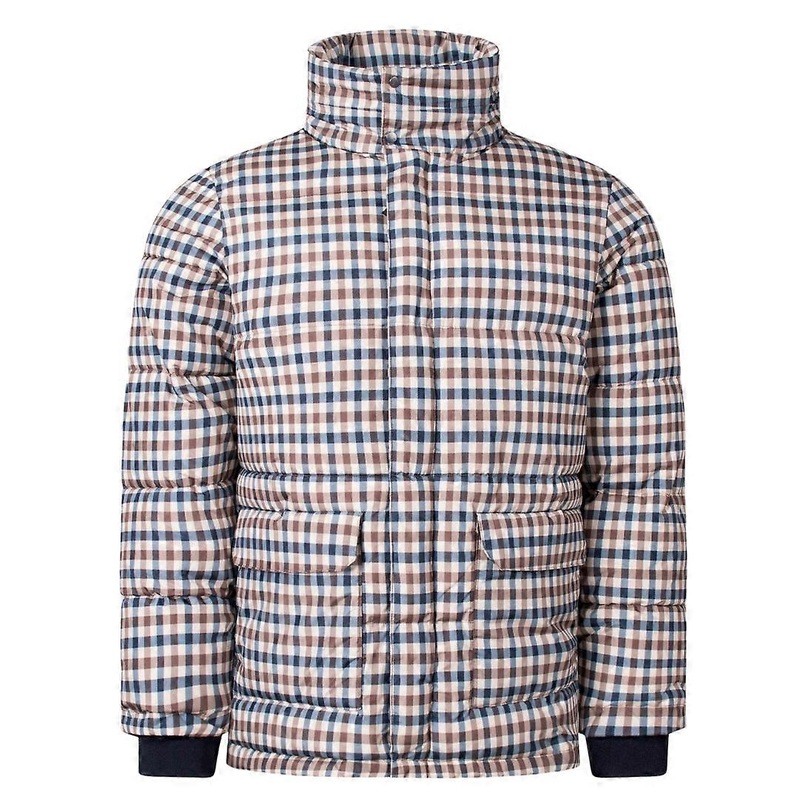 Aquascutum Active Puffer Beige Check Jacket
