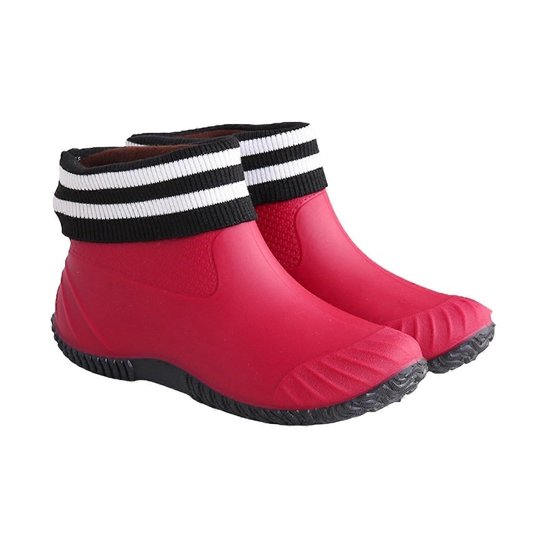 Women’s rain boots, casual,  inner boots, cotton, detachable, flat, nonslip, multifunctional, rain boots, water shoes 38 EU red