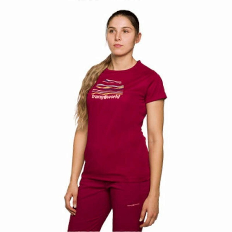 Womens Short Sleeve T-Shirt Trangoworld Trangoworld Sihl Crimson Red