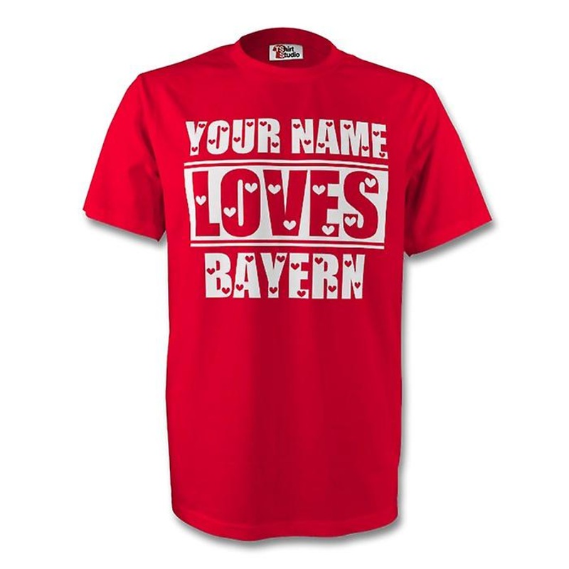 Your Name Loves Bayern Munich T-shirt (red) – Kids