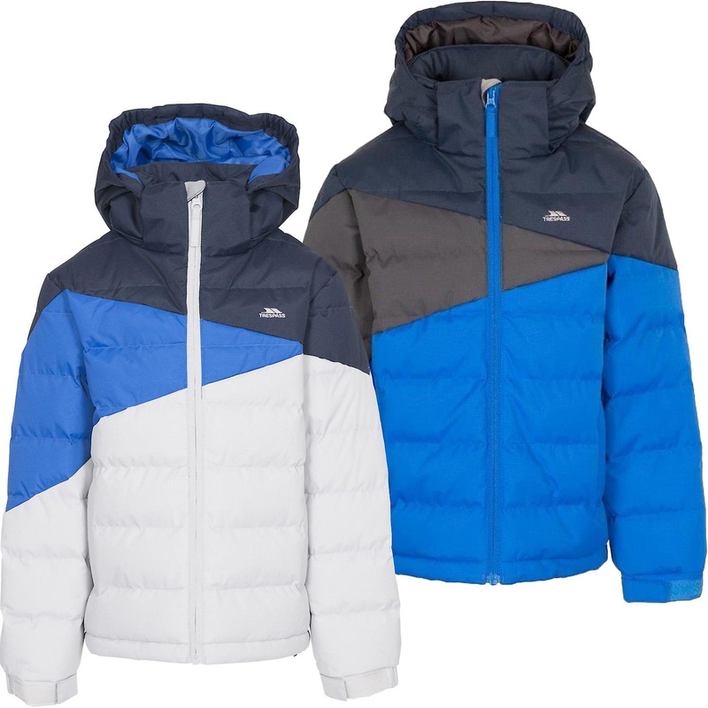 Trespass Kids Layout Hooded Padded Contrast Jacket Coat