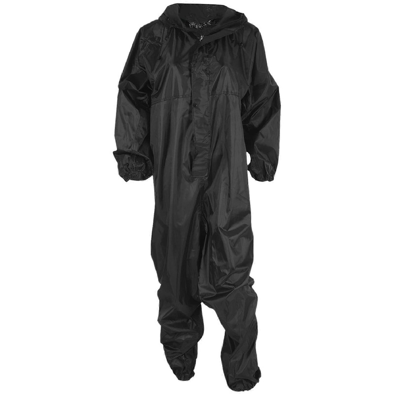 Motorcycle Raincoat/Conjoined Raincoat/Overalls for Men and Women Fission Rain Suit Raincoat Size XL Black