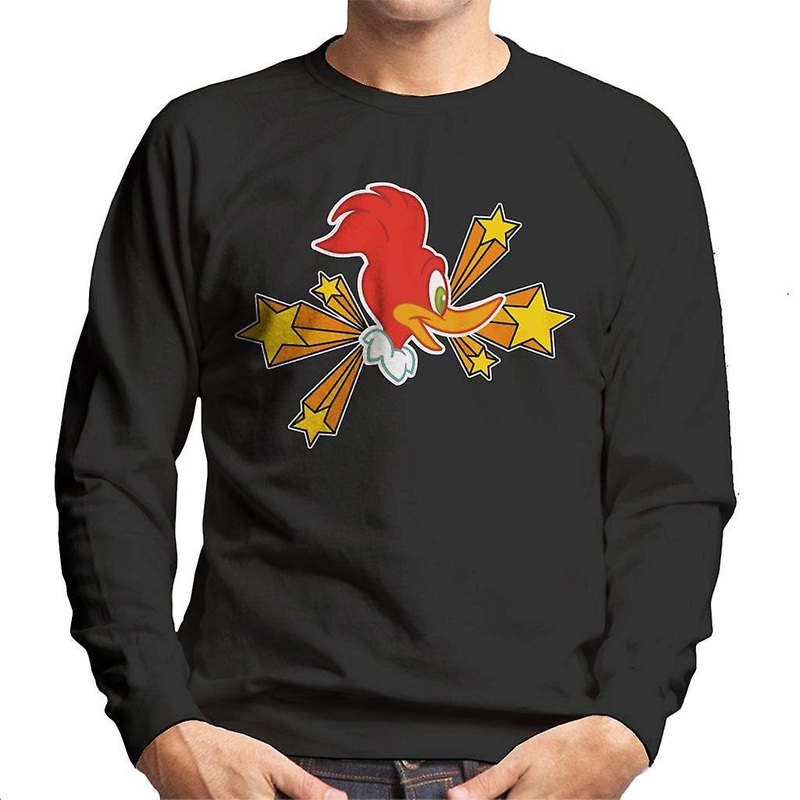 Woody Woodpecker Character Head With Stars Men’s Sweatshirt