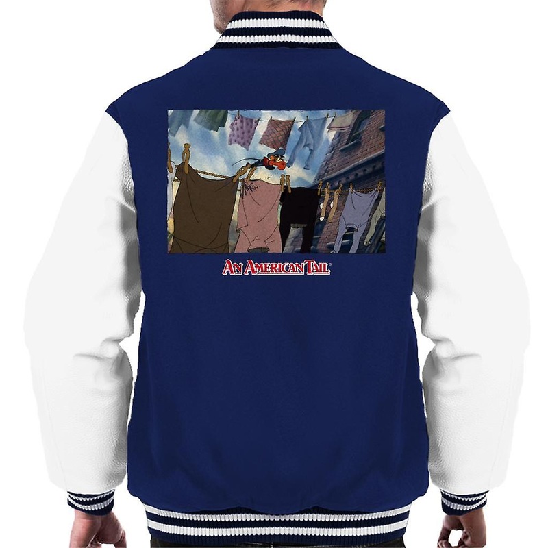 An American Tail Fievel Running On Rope Men’s Varsity Jacket