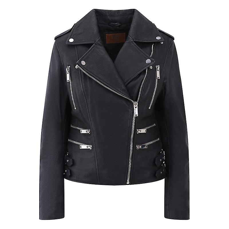 Rolly Womens Biker Style Leather Jacket – 6351