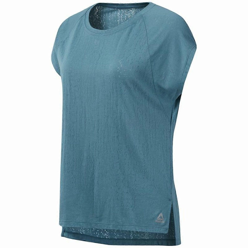 Women’s Sleeveless T-shirt Reebok Burnout Blue