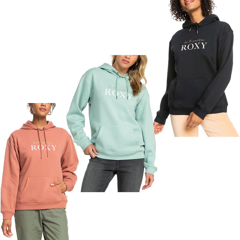 Roxy Womens Surf Soaked Brushed Hooded Pullover Sweatshirt Hoodie Top