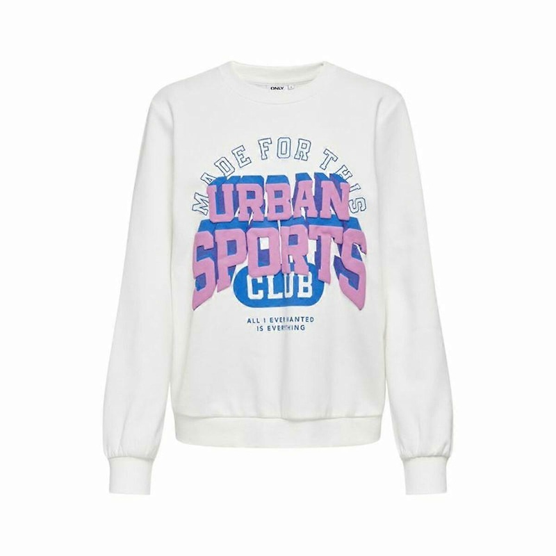 Womens Sweatshirt without Hood Only Onlkimmie White