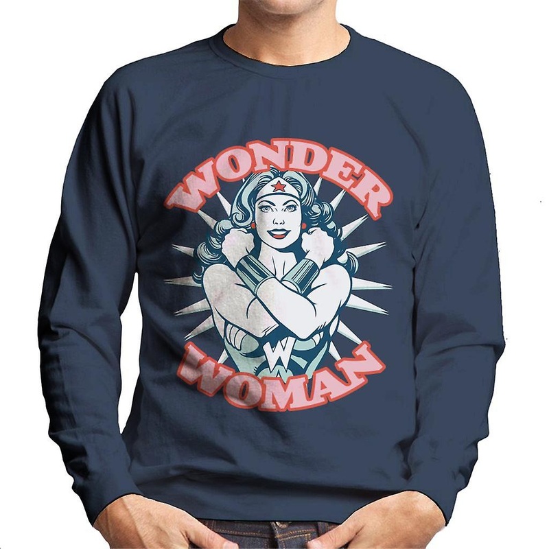 Wonder Woman Arms Crossed Power Pose Men’s Sweatshirt