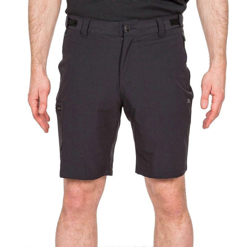 Trespass Mens Gatesgillwell Casual Outdoor Walking Hiking Cargo Shorts – Black