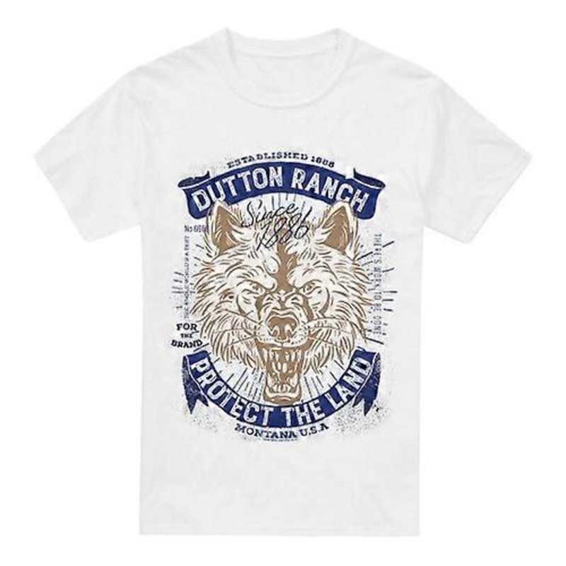 Yellowstone Mens Protect The Land Wolf T-Shirt