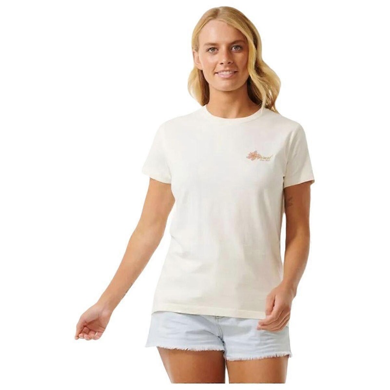 Womens Short Sleeve T-Shirt Rip Curl Wild Bloom White