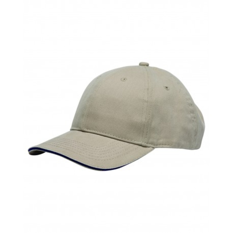Bayside BA3617 100% Washed Cotton Unstructured Sandwich Cap | Bayside BA3617
