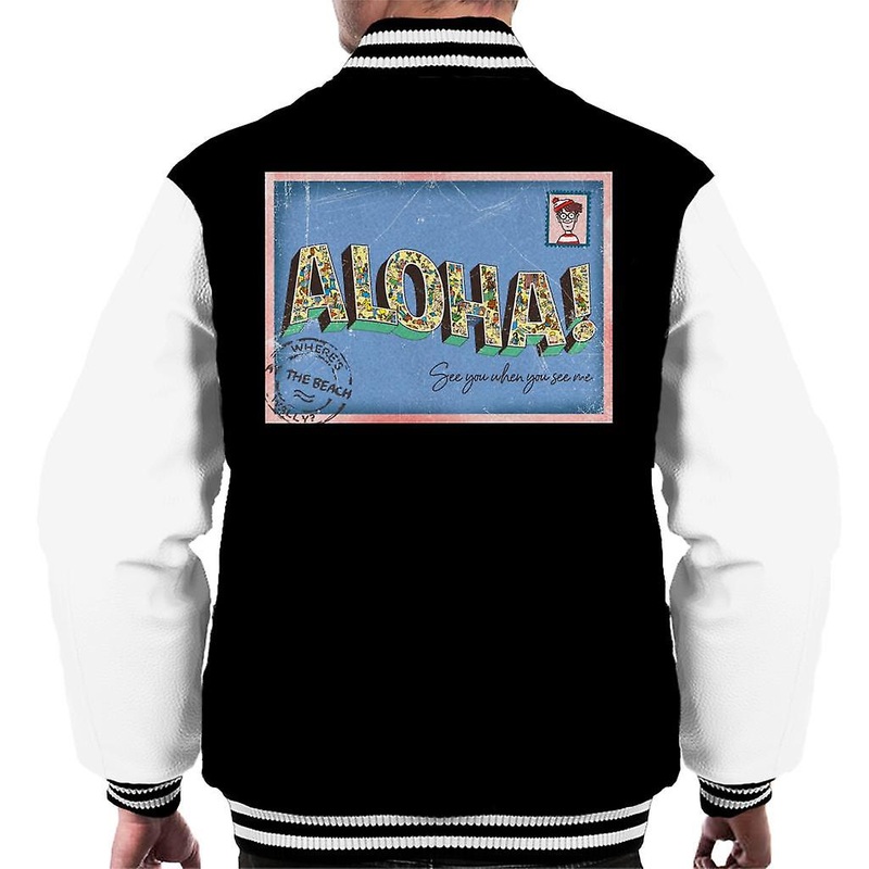 Where’s Wally Beach Illustration Aloha Men’s Varsity Jacket
