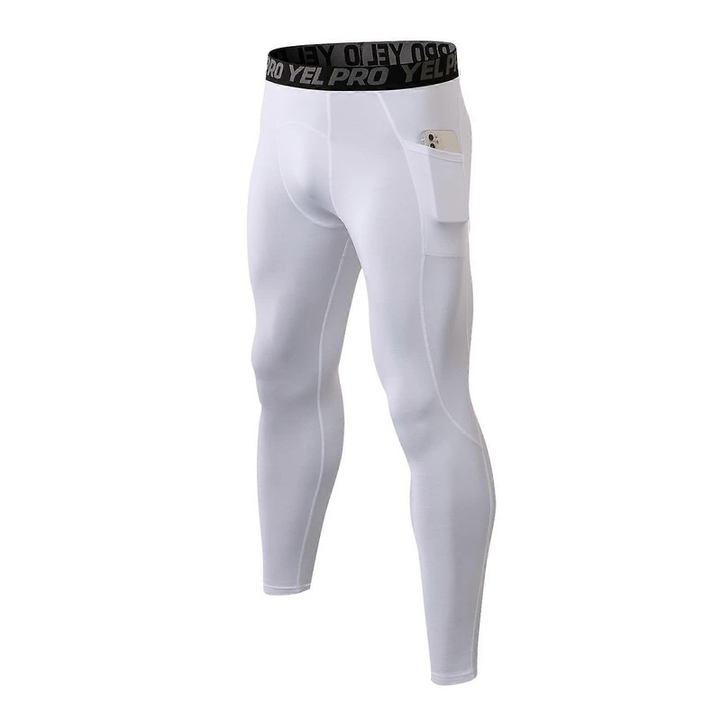 Men’s Thermal Compression Trousers 1 Pack, Micro-Lined Cold Weather Athletic Leggings, Winter-Toothed Base Soles