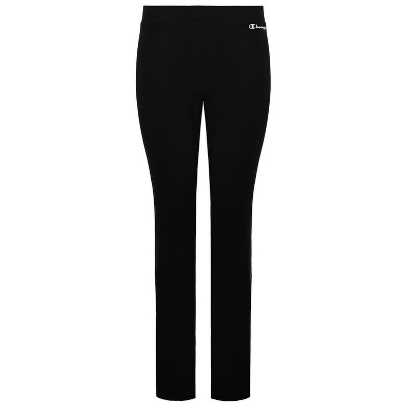 Champion Custom Fit Stretch Waist Logo Black Womens Leggings 110445 2175