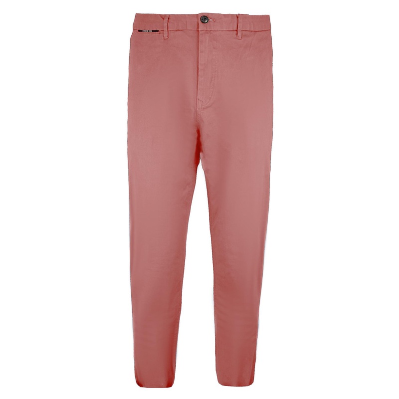 Scotch & Soda Reg Slim Fit Stuart Stretch Chinos Mens Pink Bottoms 155030 3194