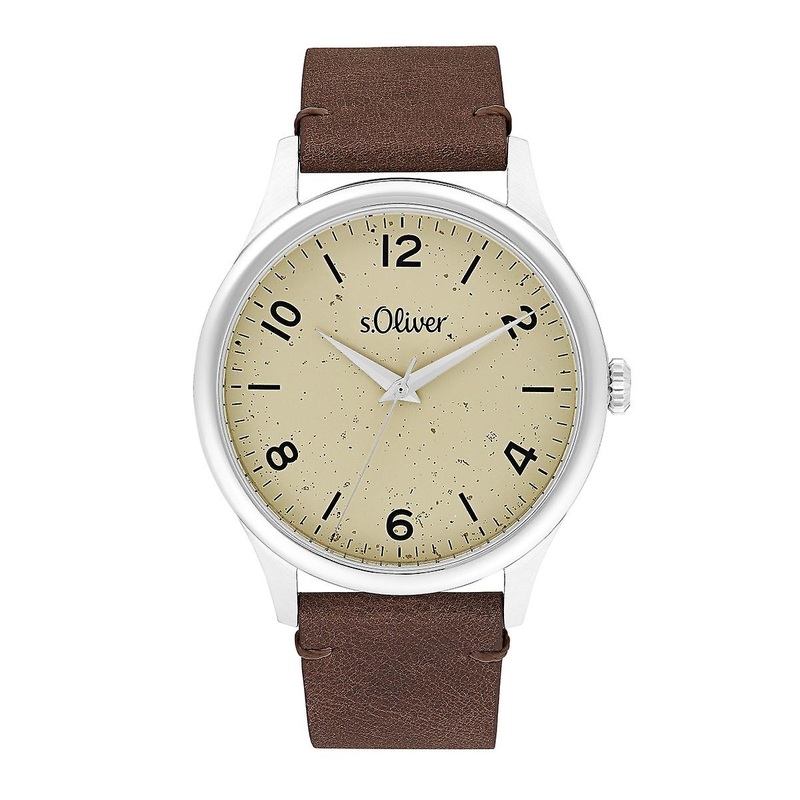 s.Oliver Men’s Watch Wristwatch Leather 2033545