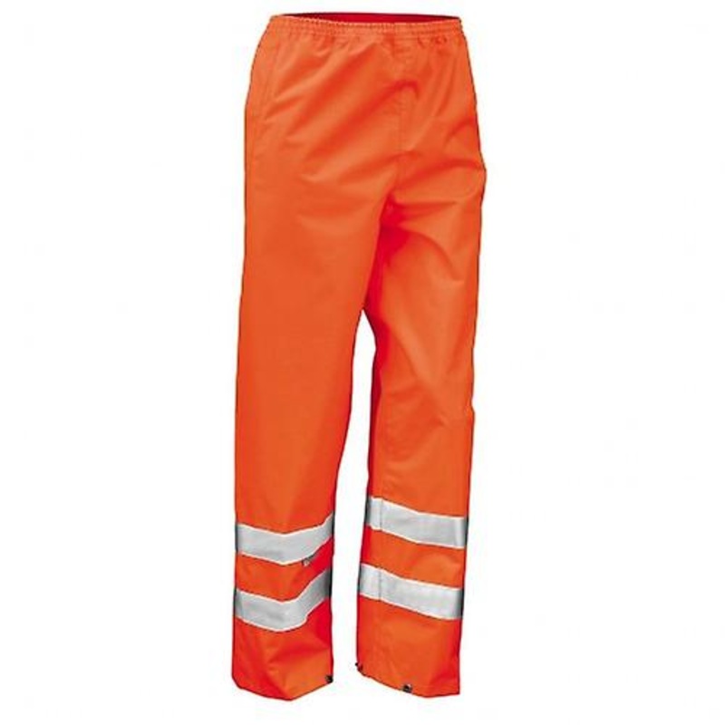 Result Mens Hi-Vis Trousers / Pants (Pack of 2)