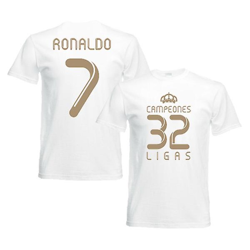 2012 Real Madrid Champions T-Shirt (White) – Ronaldo 7