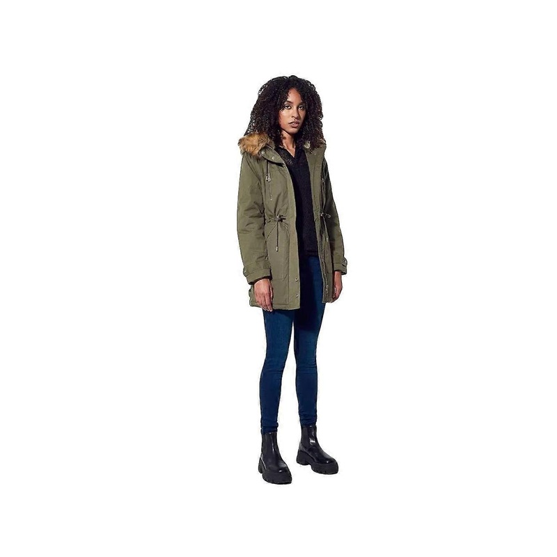 Women’s Kaporal Flower Coat Khaki