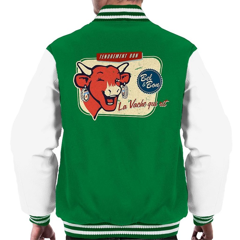 The Laughing Cow La Vache Qui Rit Retro Distressed Men’s Varsity Jacket