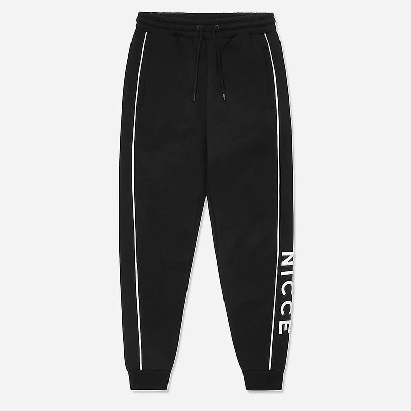 Nicce Graphic Logo Stretch Waist Black Mens Track Pants 211 1 04 06 0001
