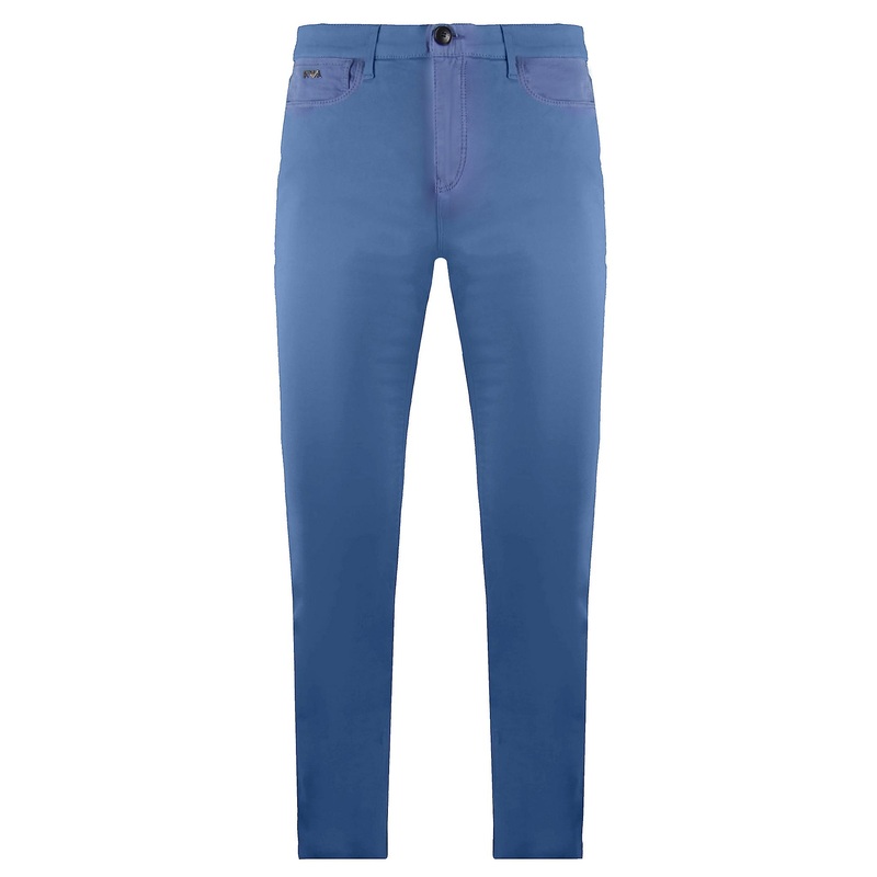 Emporio Armani Mens Slim Fit Blue Chinos 3Z1J00 1N26Z 0724