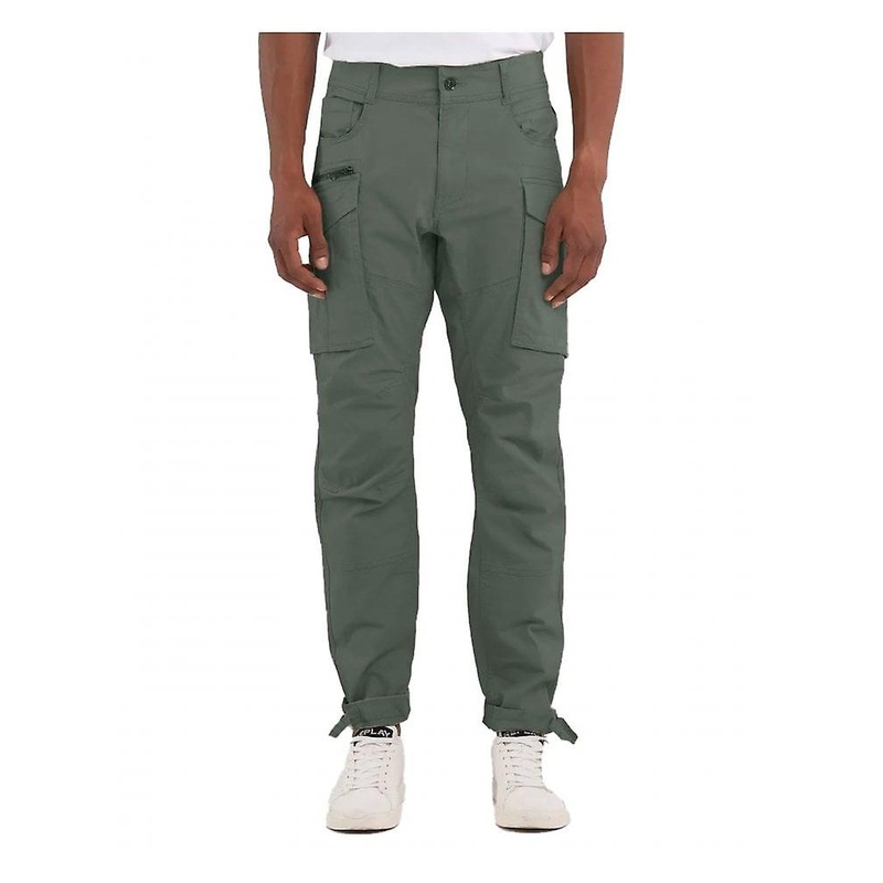 Men’s Replay Combat Pants Black With Zip & Pocket Detail 703