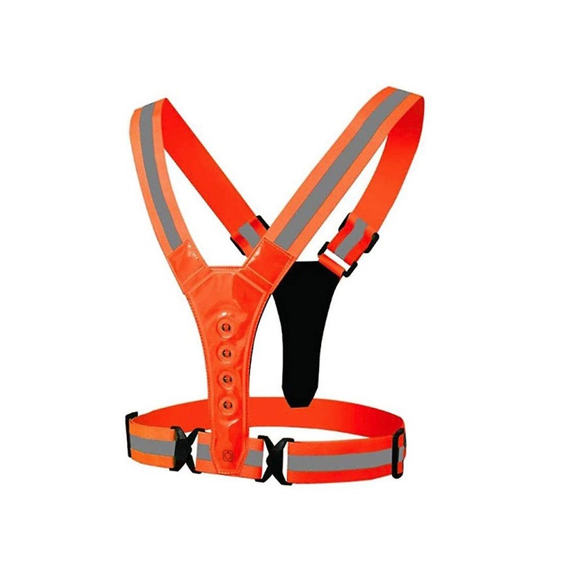 Safety Hi Viz Reflective Flashing Belt Cycling Walking Running Bike Bright Light Dark
