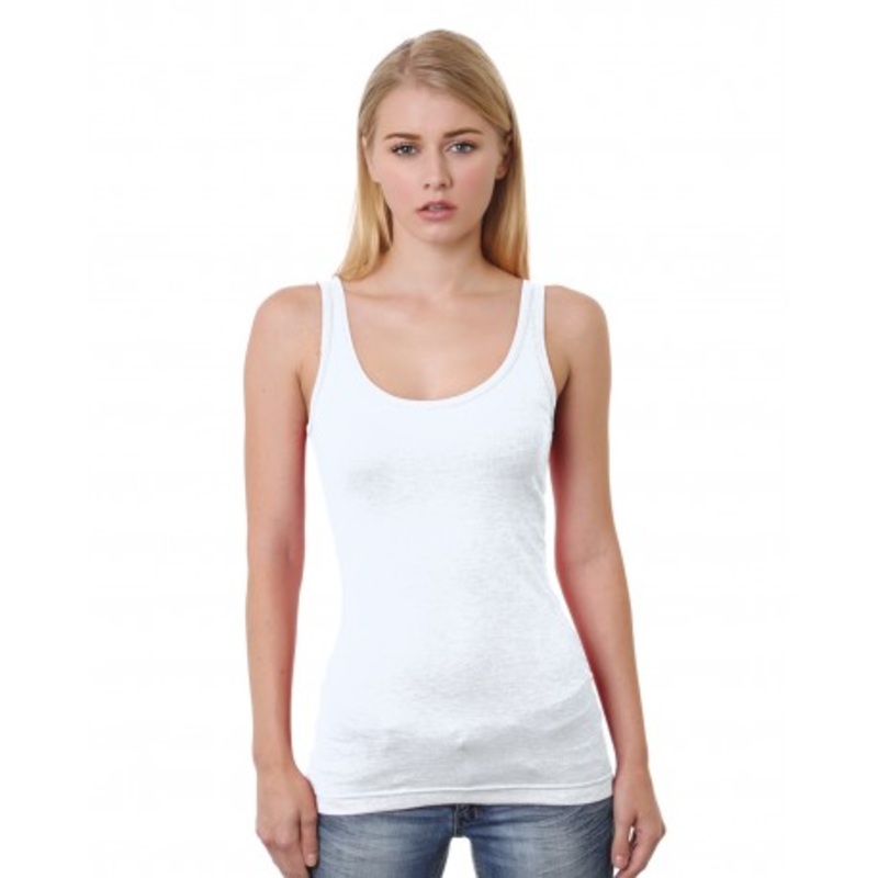Bayside BA3410 Juniors 4.2 Oz., Fine Jersey Tank Top | Bayside BA3410