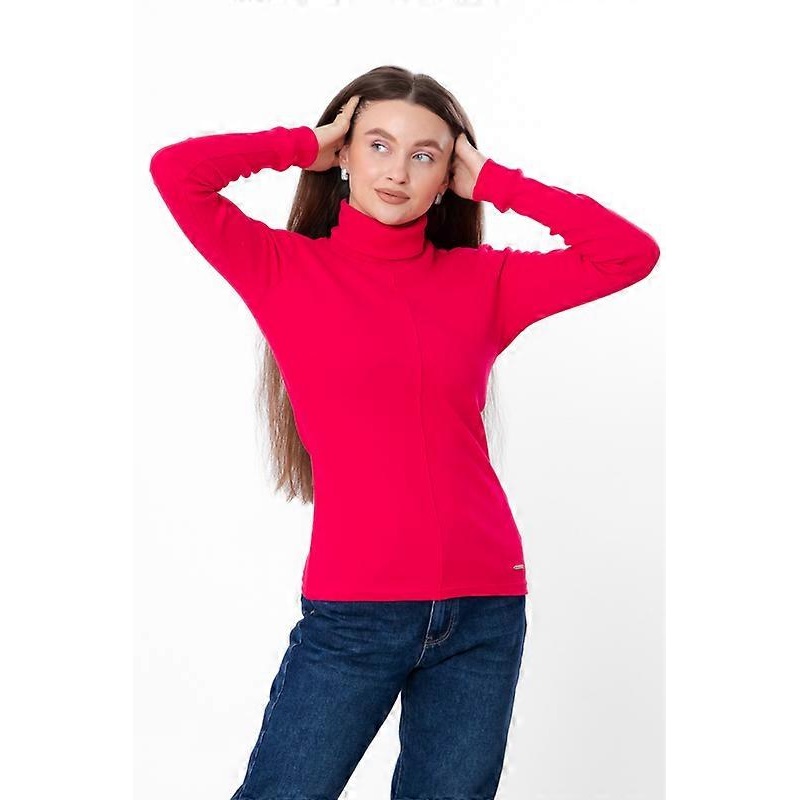 Womens Long Sleeve Turtleneck  Cozy Fit & Stylish Texture, Any season,  HC 8421-019