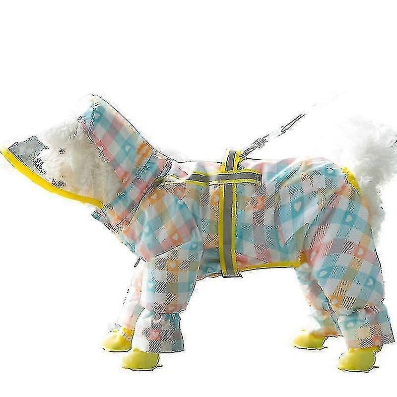 Poncho With Reflective Tape Dog Rain Coat