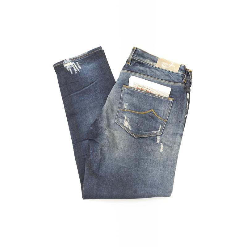 Ripped wash jacob cohen women’s straight leg jeans