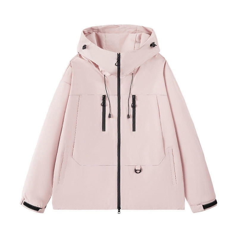 Rain Jacket Men’s Windproof Waterproof Lightweight Comfortable XXL Pink