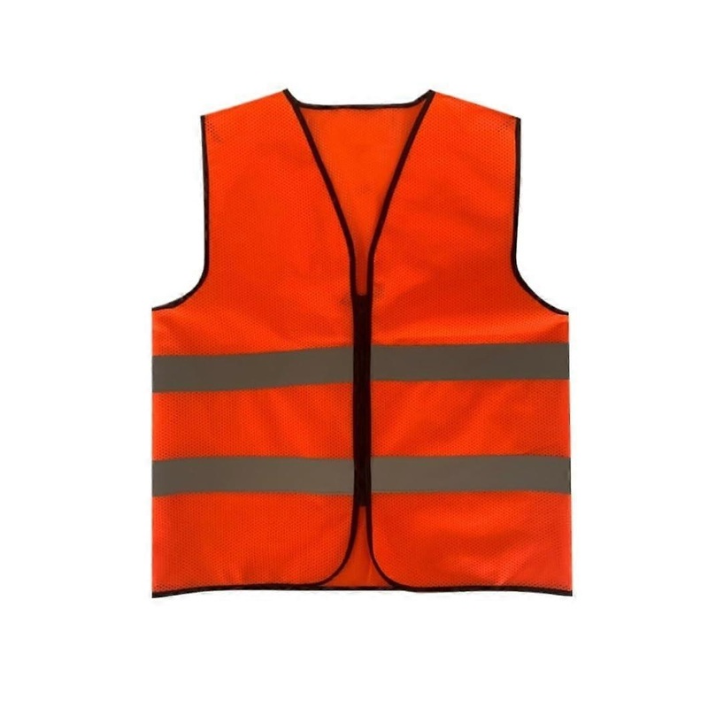 Reflective Vest for Night Driving Construction Safety, Mesh Fabric Orange, Unisex Size, Lightweight and Breathable