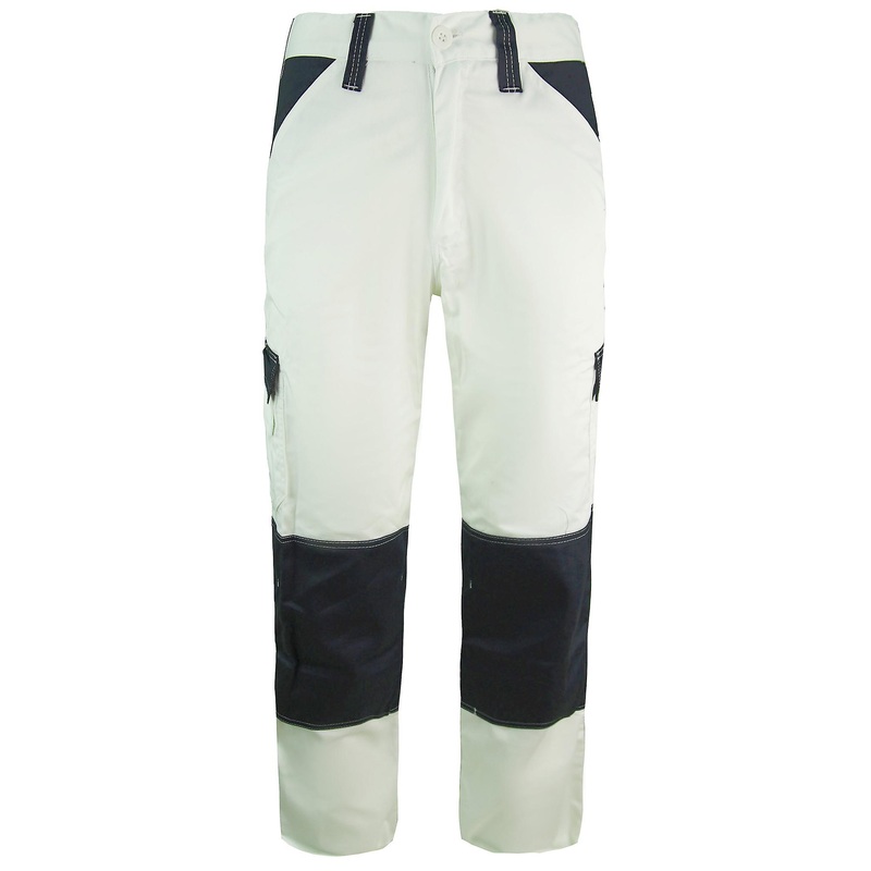 Dickies Everyday Work Wear Trousers White Grey Mens Bottoms ED24 7S WHITE/GREY