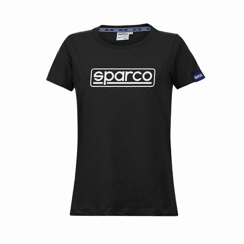 Womens Short Sleeve T-Shirt Sparco S01325NR2M Black (M)