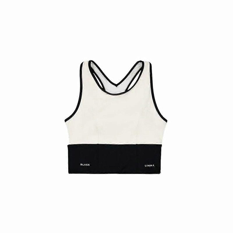 Womens Sports Top Black Limba Shadow  White