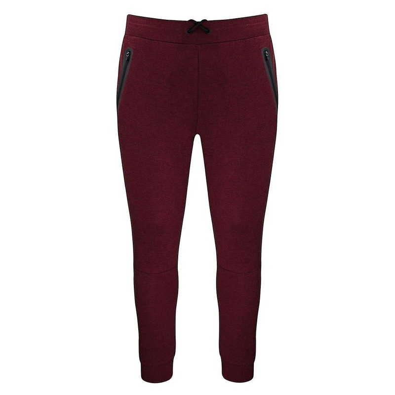 New Balance Logo Burgundy Mens Fortitech Fleece Stretch Track Pants MP11143 GTH