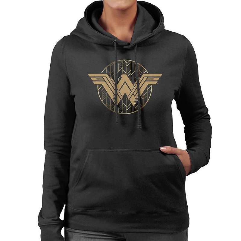 Wonder Woman Golden W Logo Women’s Hooded Sweatshirt