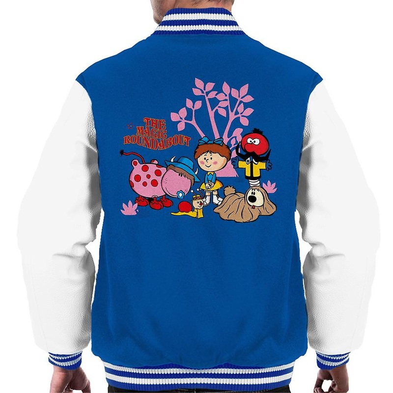 The Magic Roundabout Retro Cartoon Style Men’s Varsity Jacket