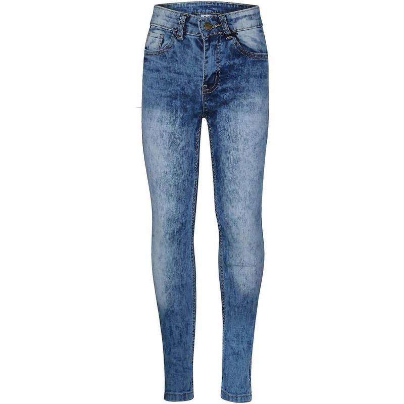 Boys Stretchy Tie Dye Faded Light Blue Denim Pants