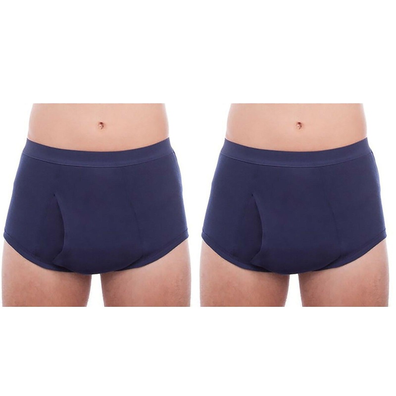 2 Pack Holeproof Bell’s Double Seat Mens Brief Undies Underwear Navy Blue M1789