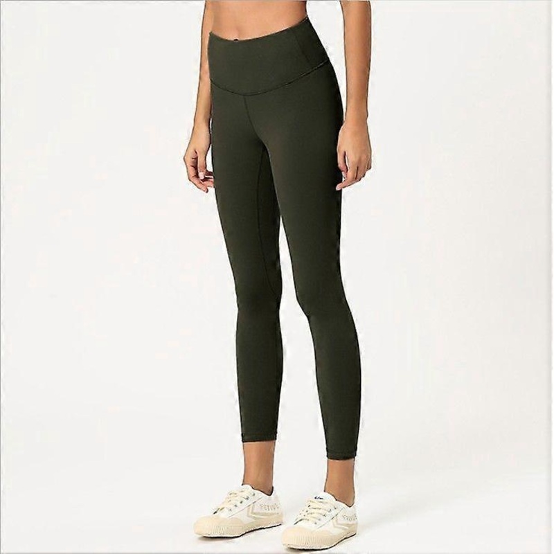 Womens Sweatpants High Waist Solid Color Hip Lifting Exercise Fitness Tight Yoga Pants Leggings Jungle green
